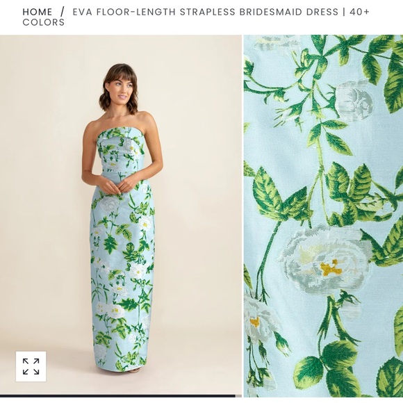 Lula Kate Eva Bodice with Straight Skirt Floor in Camellia Jacquard - Picture 3 of 4